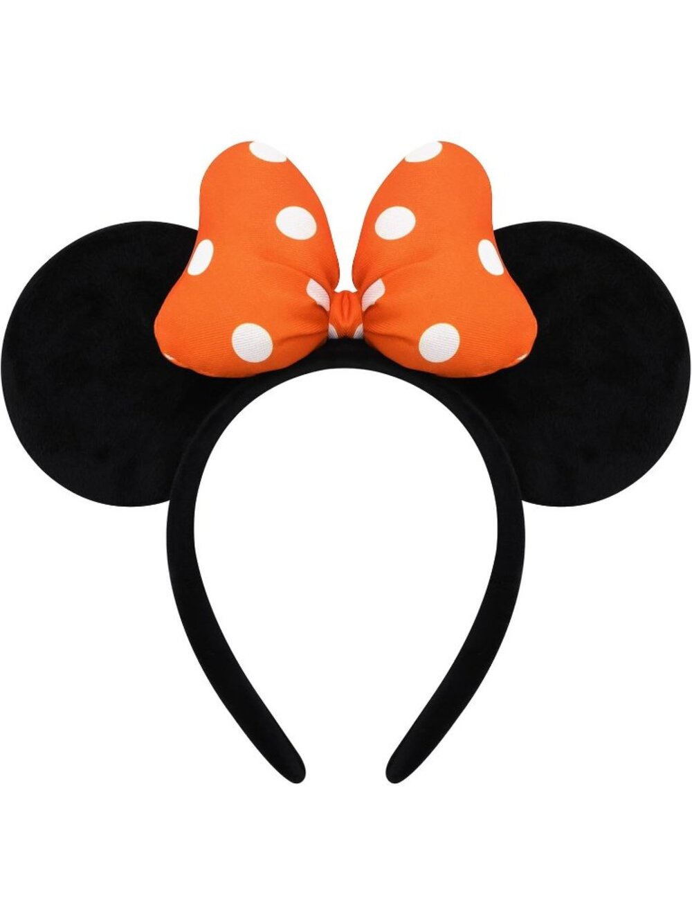 Women Orange Polka Dot Bow Mickey Mouse Headband for Cosplay